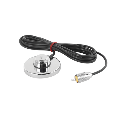 Montaje Magnético para Antenas de 3/4"(NMO), 3.5 m de Cable RG58U y Conector UHF (PL259) Macho. | GV2