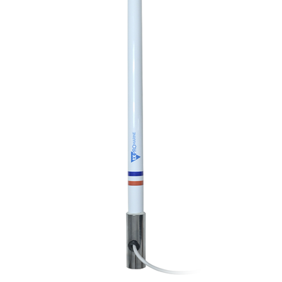Antena Marina VHF / Fibra de Vidrio / Base Acero Inoxidable / 156-163 MHz / 6 dBi / Cable 10 m (32.8 ft) / PL-259 / Exterior | TX5101SYS/10M