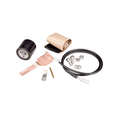 Kit de aterrizaje Estándar para cable coaxial de 1/4", 3/8", CNT-400, 9913. Longitud del conductor 60". | 223-1584
