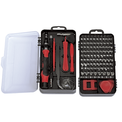 Juego de Reparación de Pantallas o Dispositivos Electrónicos de Uso Fino con 115 piezas con Estuche de Almacenaje. | PST-H020-04