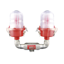 Lámpara de Obstrucción Roja Certificada/ Luz Fija Tipo L-810 Doble LED/ 120 - 240 Vca/ Luz Infraroja | OL2-VLED2-IR