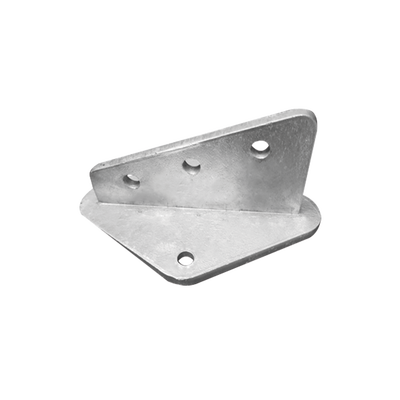 Ancla Aleta de 3 Orificios con 2 Puntos de Fijación. Uso en Fijación de mástiles. Galvanizado por Inmersión en Caliente. | SLM-ANG-2G