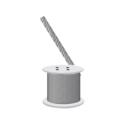 Cable Retenida 7 Hilos, Resistencia 4900 Kg. Diámetro 3/8", Acero Galv. clase A.  (Precio por Metro). | S-RET-338CAM
