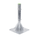 Base para Mástil Hasta 2" con Opresores, Base de 50 x 50 cm y Tubo de 80 cm Ced. 30. Galv. Inmersión. | SLM-BA-6G