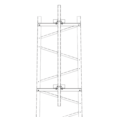Brazo para Sección #2 Torre Titan con Herrajes y Mástil de 6' (1.8m). | TRY-TFM2