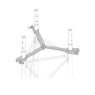 Brida para sujeción de retenida compatible con tramos STZ30G, Galvanizado por Inmersión en Caliente. | SJB-30G
