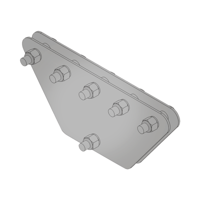 Placas igualadoras con tornillería y separadores, para 5 retenidas. Galvanizado en inmersión (20x20x50 cm). | SP-202050-G