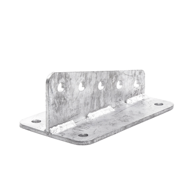 Ancla Aleta de 5 Orificios con 4 Puntos de Fijación. Uso en Fijación de mástiles. Galvanizado por Inmersión en Caliente. | SLM-ANG