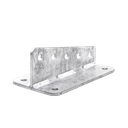 Ancla Aleta de 5 Orificios con 4 Puntos de Fijación. Uso en Fijación de mástiles. Galvanizado por Inmersión en Caliente. | SLM-ANG