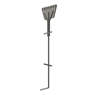 Ancla de Piso Tipo Paleta 7 Orificios para Retenida. Placa: 3/4", Redondo: 1", Altura: 210 cm. Galv. Inmersión. | SAZ-90G-7R