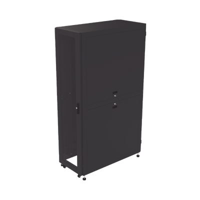 Gabinete Profesional para Telecomunicaciones de 45UR, 1200 mm Profundidad, Incluye 2 Organizadores Verticales de 45 Unidades de Rack, Se envía el Gabinete Armado. | LP-60120-45U-R2