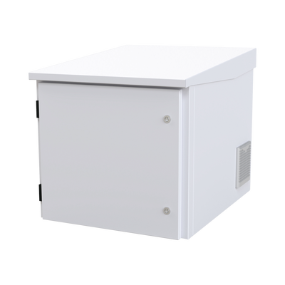 Gabinete PROFUNDO hasta 705 mm  de profundidad, de Exterior de 9UR con Ventiladores y Termostato, Se envía el Gabinete Armado, (Montaje a poste o torre se vende por separado). | LP-FORTE-6078-09U