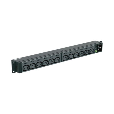 PDU Básico para Distribución de Energía, Enchufe de Entrada NEMA L6-20P, Con 13 Contactos C13, Instalación Horizontal de 19in, 1UR, 20 Amp, 220 Vca | P12B46M