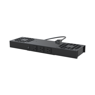 Kit de 2 Ventiladores (12 x 12 cm) con 3 Tomas de Corriente 110 Vca/50 Hz con Clavija | LP-VENT-02V2