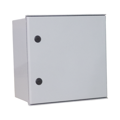 Gabinete de Poliéster IP65 Uso en Intemperie (400 x 400 x 200 mm) con Placa Trasera Interior de Plástico (Incluye Chapa y Llave). | PST-4040-20P