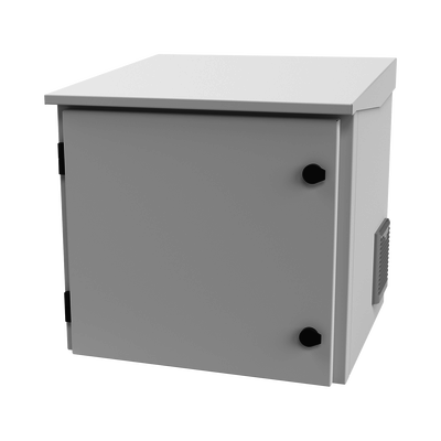 Gabinete de Exterior con Rack de 19" de 9UR con Ventiladores y Termostato, Se envía el Gabinete armado, (Montaje a poste o torre se vende por separado). | LP-FORTE-09U-R3