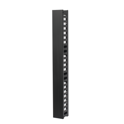 Organizador de Cable Vertical de 24 Unidades Rack Sencillo, Compatible con Racks Serie EIRL y EIQR | LPVM24U
