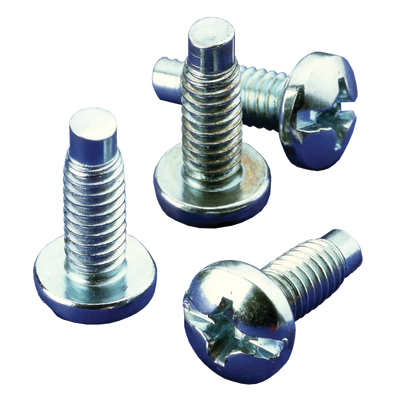 Kit de 20 Tornillos #10-32 x 0.75, Para Uso con Rieles de Tornillo Directo o Tuerca Enjaulada, de Acero, Color Negro | AS1032B