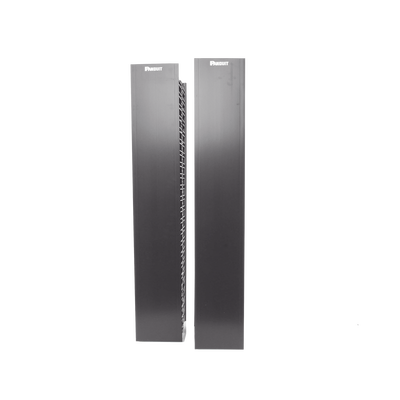 Organizador Vertical NetRunner, Doble (Frontal y Posterior), para Rack Abierto de 45 Unidades, 6.7in de Ancho, Color Negro | WMPVHC45E