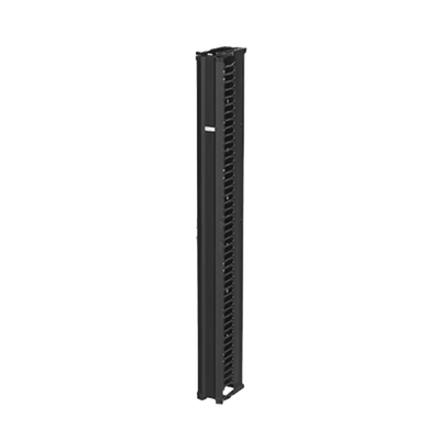 Organizador Vertical CableTek, Sencillo (Solo Frontal), Para Rack Abierto de 45 Unidades, 6 in de Ancho, Color Negro | DV6S7