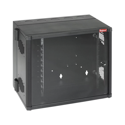 Gabinete AccessPlus de 12 UR Montaje en Pared de 19in, Rieles Numerados y Roscados #10-32, Puerta con Ventana de Seguridad, 700 mm de Ancho, 637 mm de Profundidad, Color Negro | EWMW242825