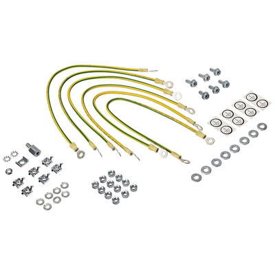 Kit de Accesorios de Tierra Física, Para Gabinetes ProLine, Incluye 6 Cables 12 AWG de 411 mm de Largo Con Terminaciones de Anillo y Accesorios de Montaje M6 | PGK