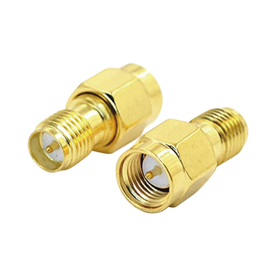 Adaptador de SMA Macho a SMA Hembra Inverso, Oro/ Oro/ Teflón, | TT-RM-0021