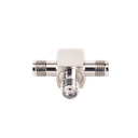 Adaptador en Forma T, de Triple Conectores SMA Hembra, Níquel/ Oro/ Teflón. | RSA-3401