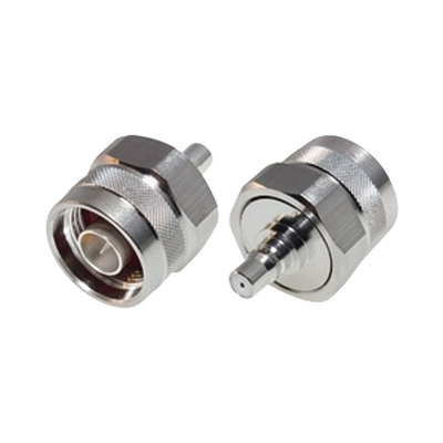 Adaptador de Bajo PIM, Interserie de Conector N Macho a QMA (Quick Mate) Hembra, Bronce Blanco/ Oro/ Teflón. | RQA-5478