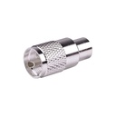Conector UHF Macho (PL-259) para cables LP-400, RG-8/U, RG-8U-SYS, 8237, 8267, 8268, 9913, CTN-400, 7810, 8214, 7810A, RFLASH-1113, LMR-400, Plata (Concha-Níquel)/ Plata/ D.A.P. (Fibra Sintética) | RFU-500