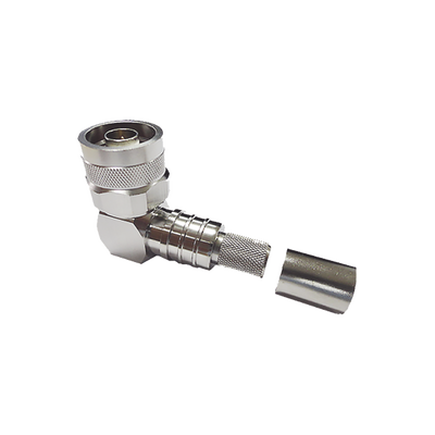 Conector N Macho Angulo Recto, Plegable Hex. con Pin Cautivo para cables Tipo RG8 | EZ-400-NMH-RA-X