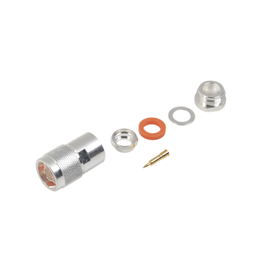 Conector N Macho de Rosca para Cables 9913, RFLASH-1113, 7810A, RG8/U-SYS, CNT-400, 8214, Plata/Oro/Teflón. | RFN-1002-1SI
