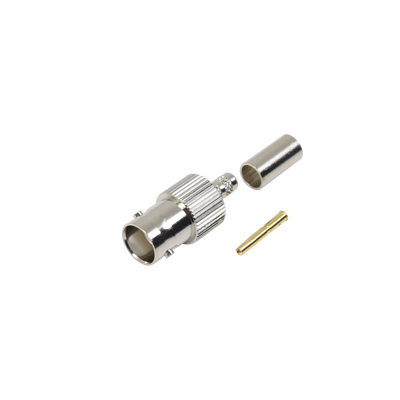 Conector BNC Hembra de anillo plegable para cable LP-195, LP-142, RG-58/U, RG-142/U. | RFB-1123-1