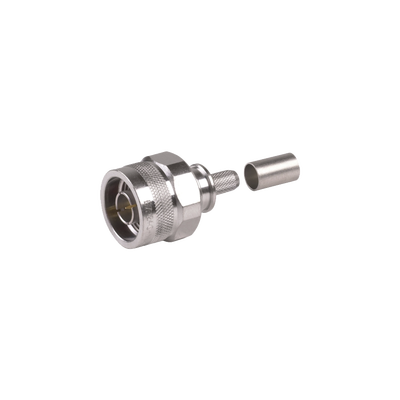Conector N Macho Plegable con Pin Cautivo para cables RG8X, LMR240, 9258. | EZ-240-NM-HX