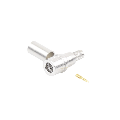 Conector QMA (Quick Mate) Macho, Anillo Plegable para RG-8/X, LMR-240, Bronce Blanco/Oro/Teflón. | RQA-5000-X