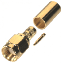 Conector SMA Macho de Anillo Plegable para Cable RG-58/U, Oro/Oro/Teflón. | RSA-3000-1C