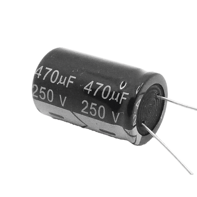 Capacitor Electrolítico de Aluminio, Radial de 470 µFd, 250 Vcc, 105 °C, 25 x 40 mm. | 0470M0250V