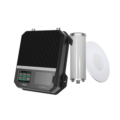 Kit Amplificador de Señal Celular 2G, 3G y 4G / Mejora llamadas convencionales y VoLTE / Amplifica señal de TELCEL, AT&T y MOVISTAR / Cubre hasta 400 m² con una antena y hasta 1600 m² con 4 antenas. | 531-047