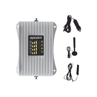 KIT Amplificador de Señal Celular Para Vehículo/ Soporta y Mejora la Señal Celular 5G, 4G LTE/ Múltiples Operadores, usuarios y dispositivos/ Ideal para Vehículo tipo Camioneta, Pick up o Sedán. | EP-AM23-4GV2