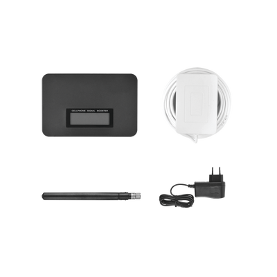 Kit Amplificador de Señal Celular de UNA banda de frecuencia / Mejora las llamadas convencionales / Soporta los datos de las tecnologías 2G y 3G de TELCEL, AT&T y MOVISTAR / Puede cubrir un espacio de hasta 140 m2. | EP-865-17