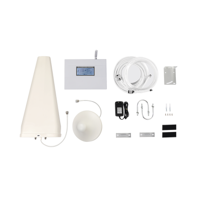 Kit Amplificador de Señal Celular DOBLE banda de frecuencia / Mejora las llamadas convencionales / Soporta los datos de las tecnologías 2G y 3G de TELCEL, AT&T y MOVISTAR / Cubre hasta 600 m². | EP-DB-3G