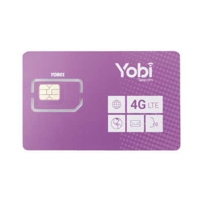 SIM Yobi para dispositivos móviles 3G/4G con recarga de 3.5GB cada mes durante 1 año de servicio (solo datos) | SIM3GBYOBI