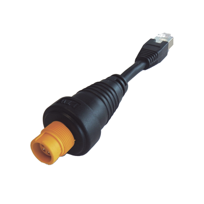 Adaptador Ethernet RJ45 / Conector Redondo Amarillo / Compatible con NSO evo2 y Zeus2 | 000-11246-001