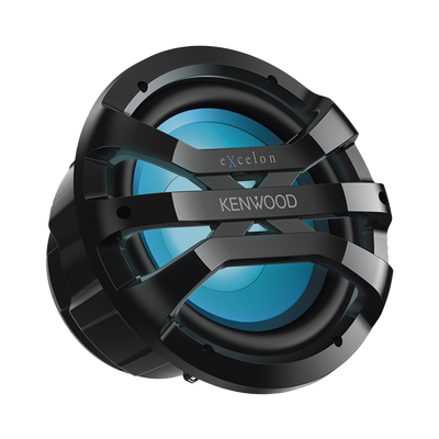 Subwoofer excelon motorsport de 10" fabricado en rejilla color negro, cuenta con iluminación Led ajustable vía RF | XM1041BL