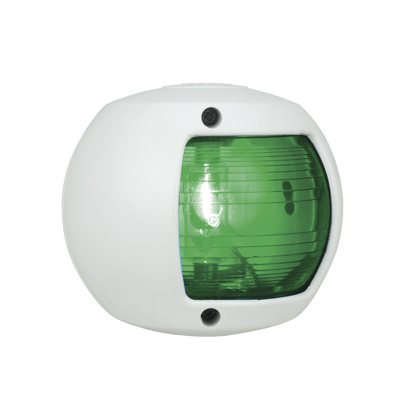 Luz lateral de Navegación en Color Verde con Carcasa Blanca para Embarcaciones a Vela o a Motor de Menos de 20 Metros | 0170-WSD-12V