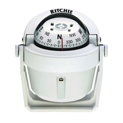 Brújula serie Explorer en color blanco, con iluminación nocturna color verde. | B-51W