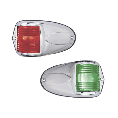 Set de Luces Laterales de Montaje Horizontal con Carcasa de Acero para Embarcaciones a Motor de Menos de 12 Metros | 1264-DP0-CHR