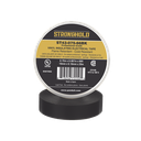 Cinta Eléctrica STRONGHOLD para Aislar, de PVC, Uso Profesional en Construcción Eléctrica, Grosor 0.18mm (7 mil), Ancho 19mm, y 20m Largo, Color Negro. | ST43-075-66BK