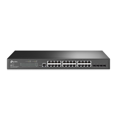 Switch Omada SDN Administrable / 24 puertos Gigabit y 4 puertos SFP / Funciones sFlow, QinQ y QoS / Administración centralizada OMADA | TL-SG3428