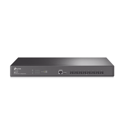 Switch Fibra Óptica L2+ Omada / 8 Puertos SFP+ 10G /  2 Puertos Consola (RJ45 y micro-USB) / Administración Centralizada Omada o Stand-Alone / Multicast IGMP / Calidad de Servicio / Montaje en Rack / Silencioso (sin ventiladores) | TL-SX3008F